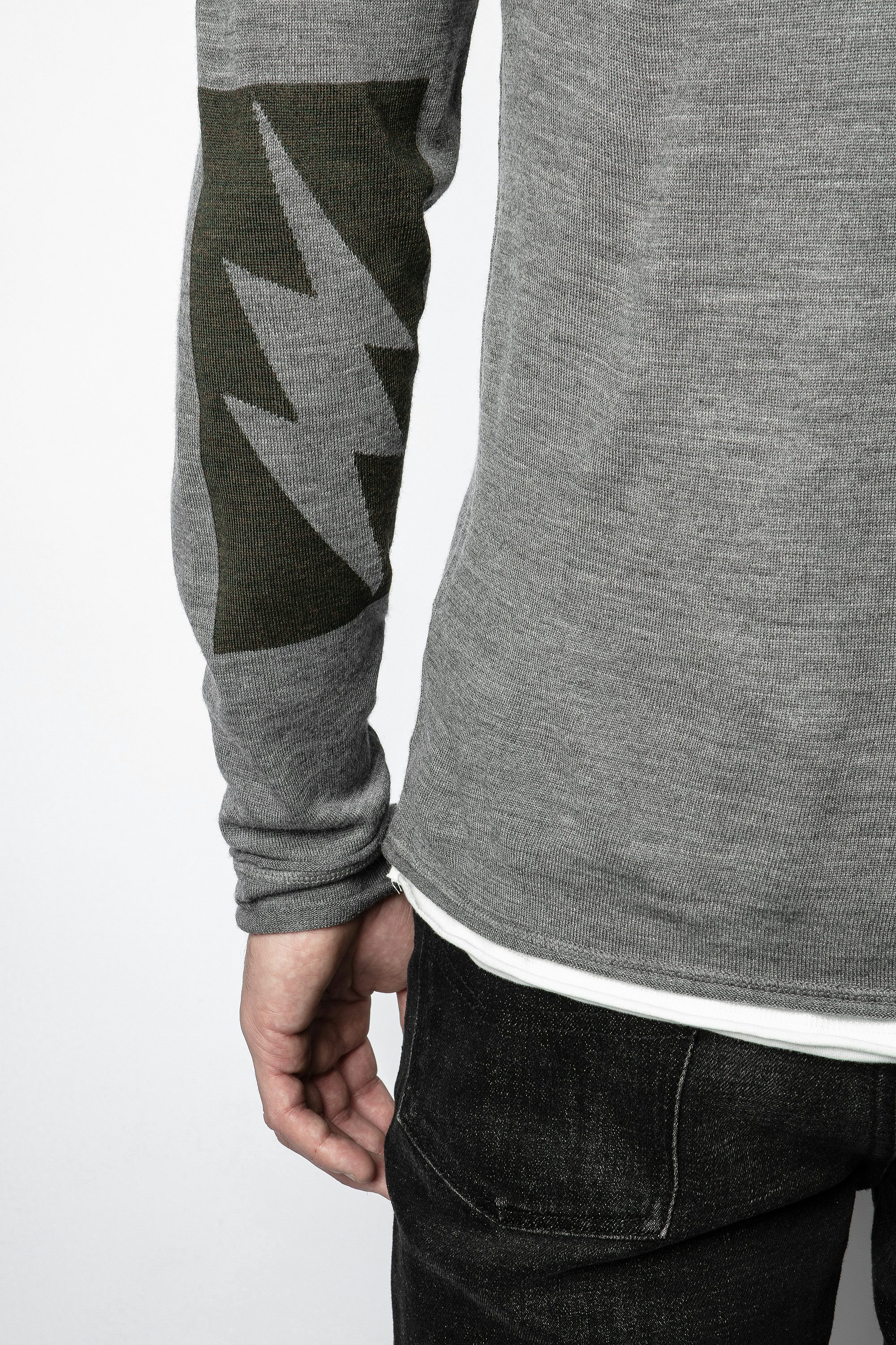 Monastir Flashlight Sweater - Men's gray sweater.